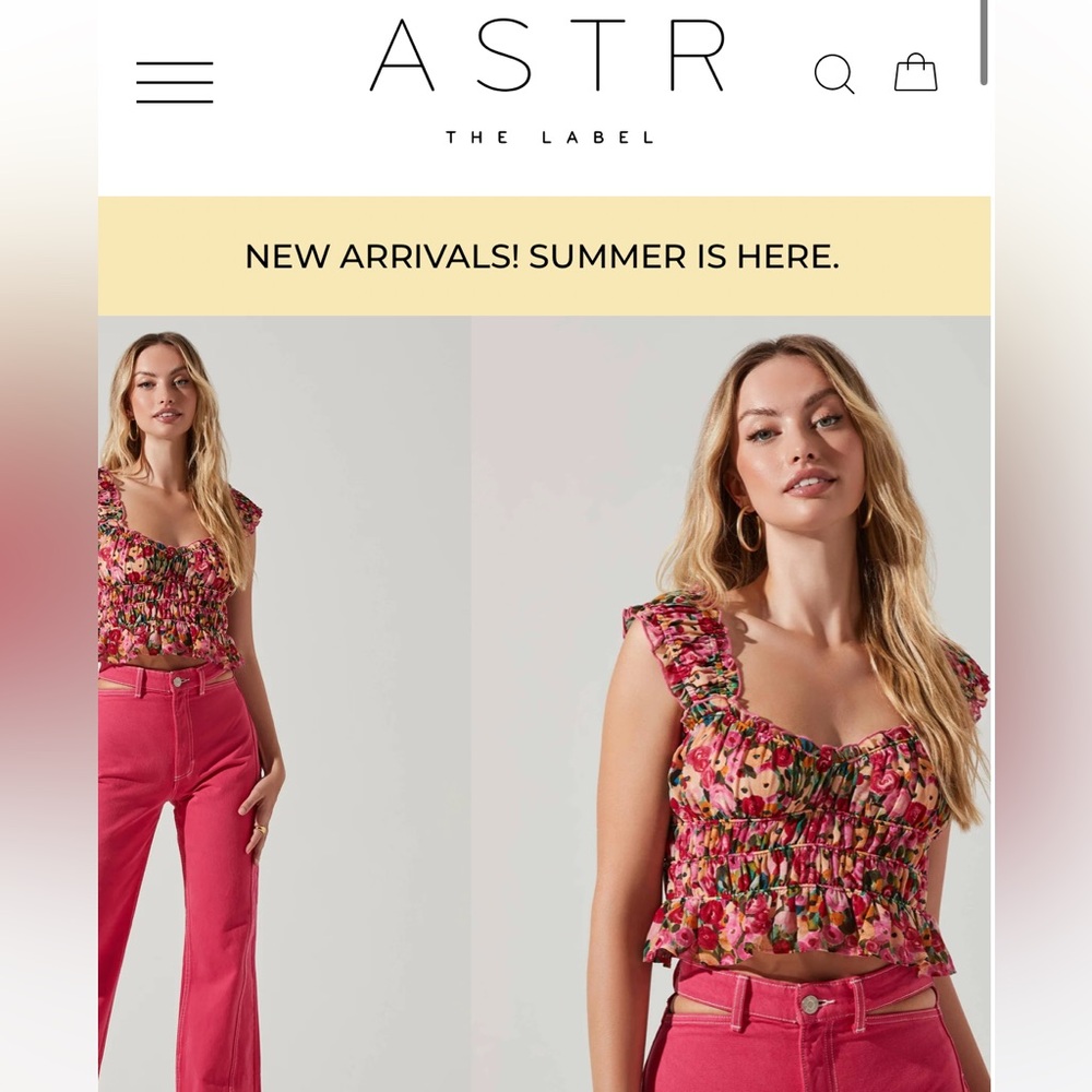 ASTR Rosita Crop Floral Top 🌸